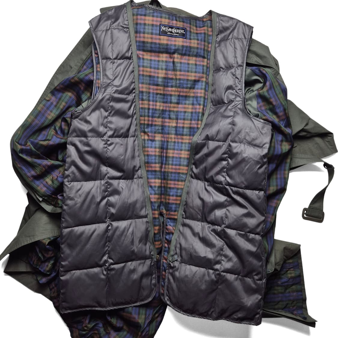 [100] 입생로랑 구스다운내피 벨티드 트렌치 코트 상품이미지8