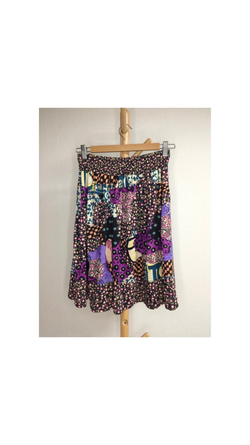 츠모리 치사토 퍼플 에스닉 패치 스커트 상품이미지6