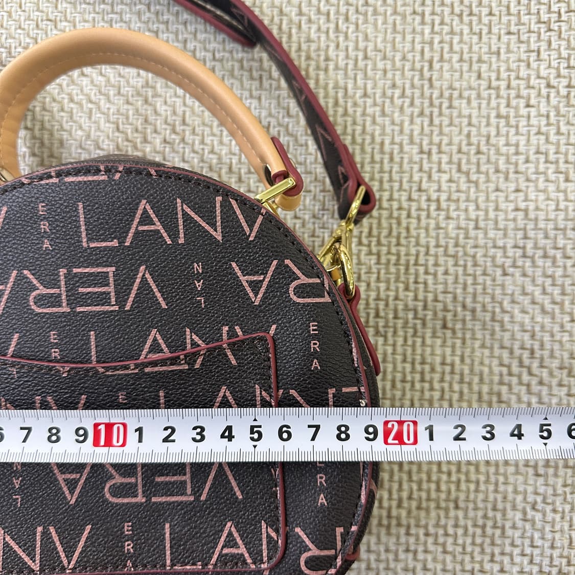 실측확인 LANVERA 원형가죽가방  0406D 상품이미지3