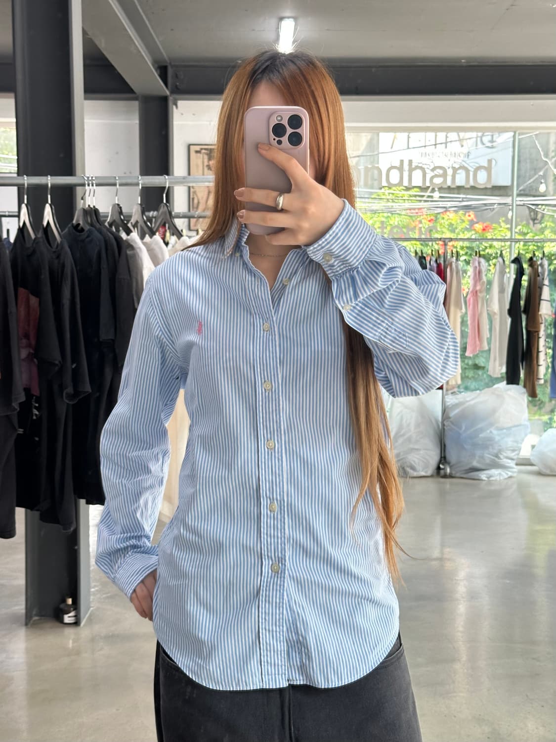 폴로랄프로렌 슬림핏 스트레치 스트라이프 긴팔셔츠 상품이미지3