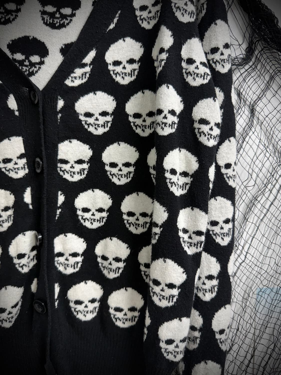 Skull pattern cardigan 상품이미지2