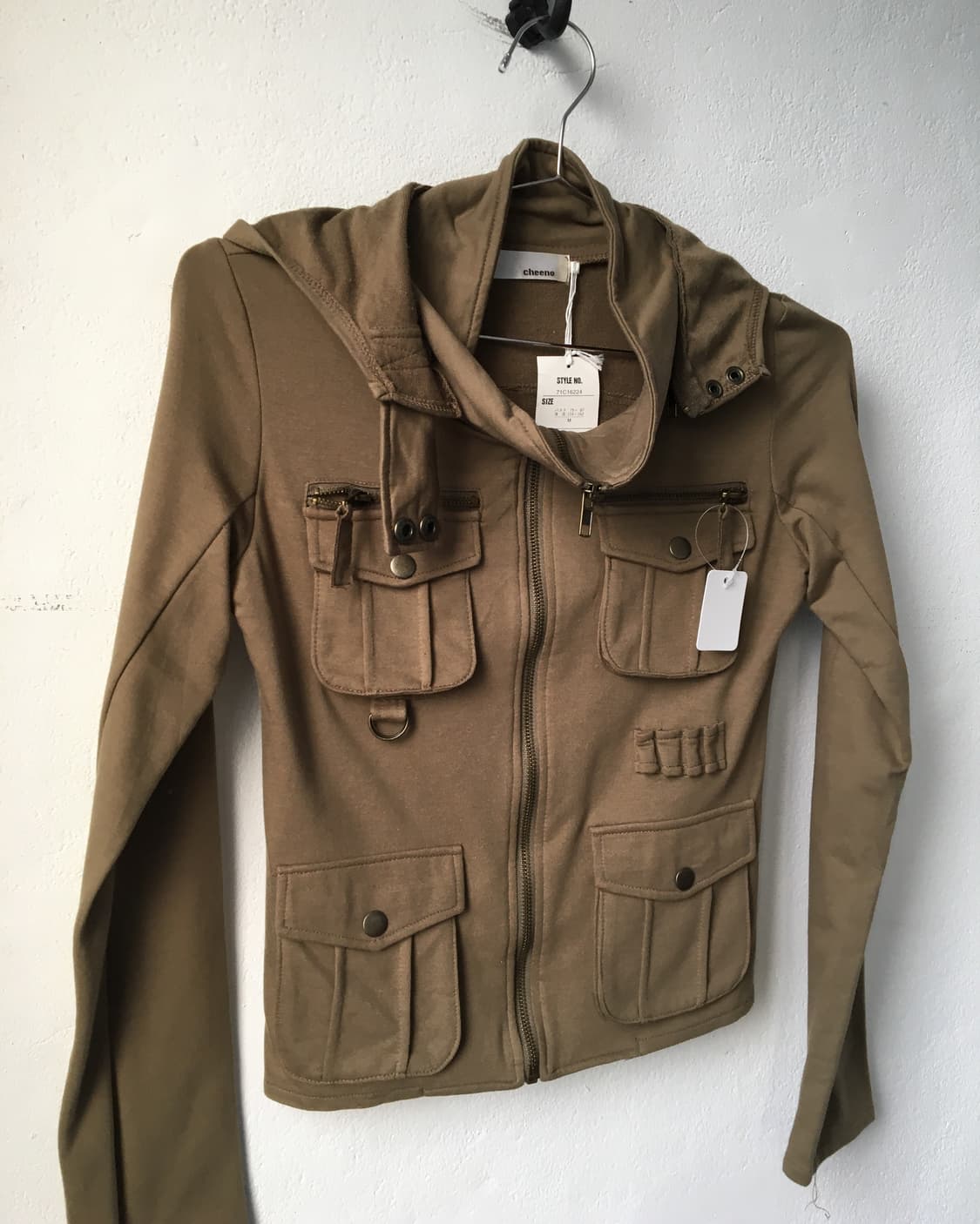 Multi pocekt high neck hood zip up 상품이미지4