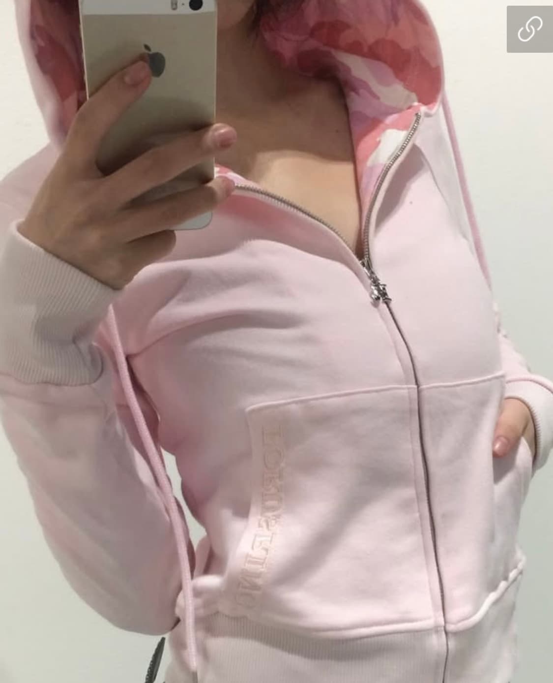 포어링 베베 카고 트레이닝 후드집업 핑크 상품이미지2