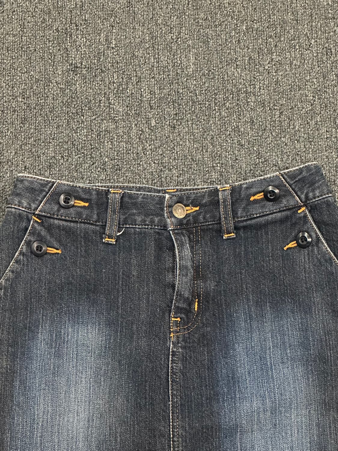 1)Japanese vintage 버튼 디테일 데님 미니 스커트 상품이미지2