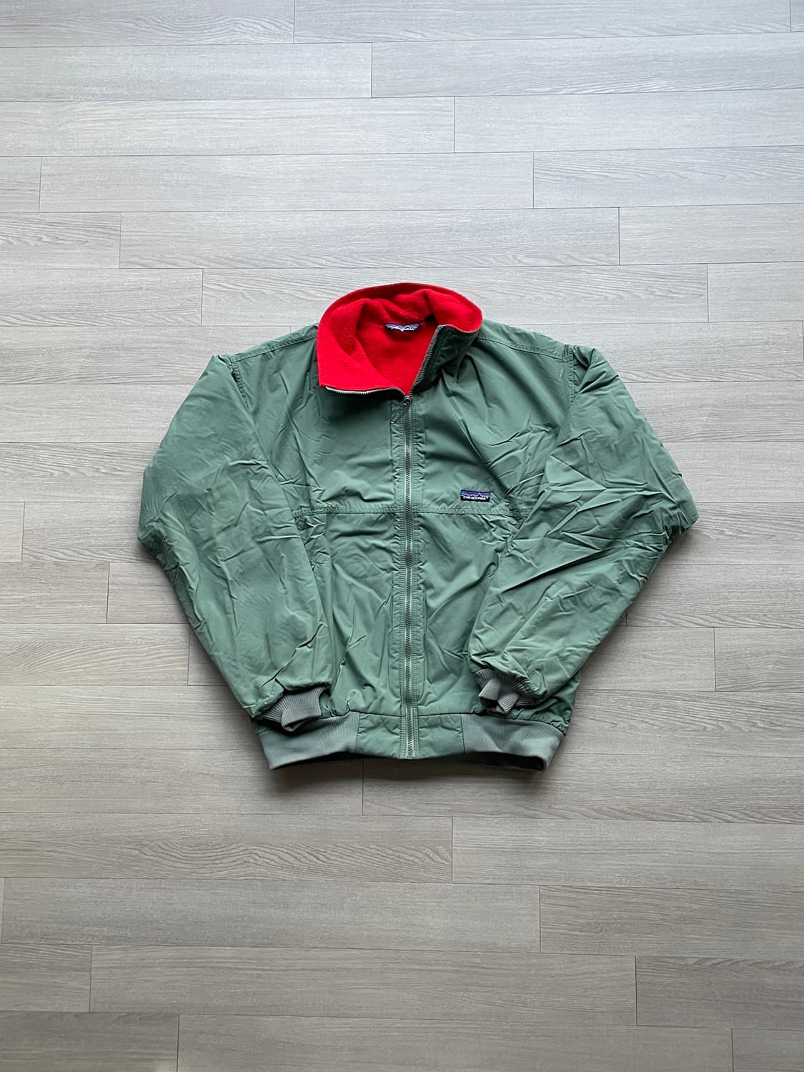 80s 파타고니아 쉘드 신칠라 세이지 그린 봄버 자켓 rare usa 상품이미지1