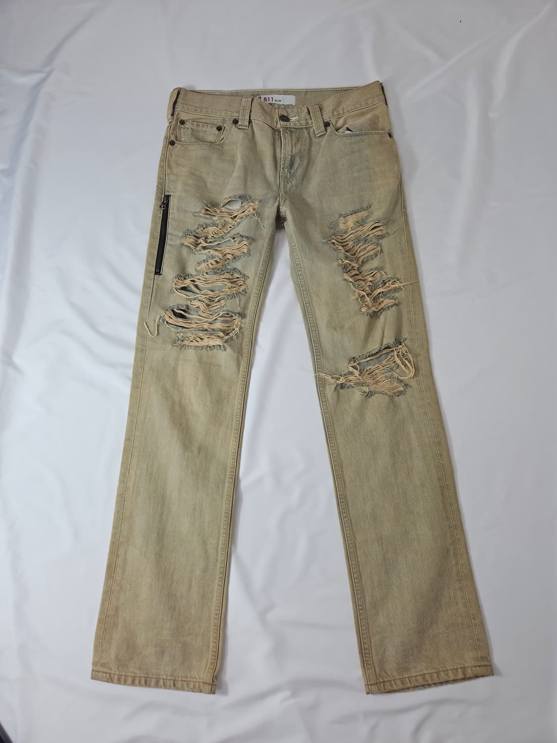 리바이스 511 빈티지 진흙워싱 데님팬츠 블랙패치 청바지 32x32 상품이미지3