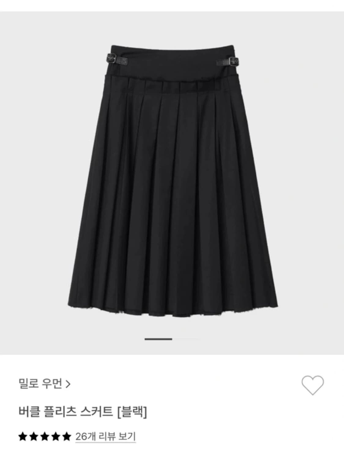 밀로 우먼 버클 플리츠 스커트 상품이미지1