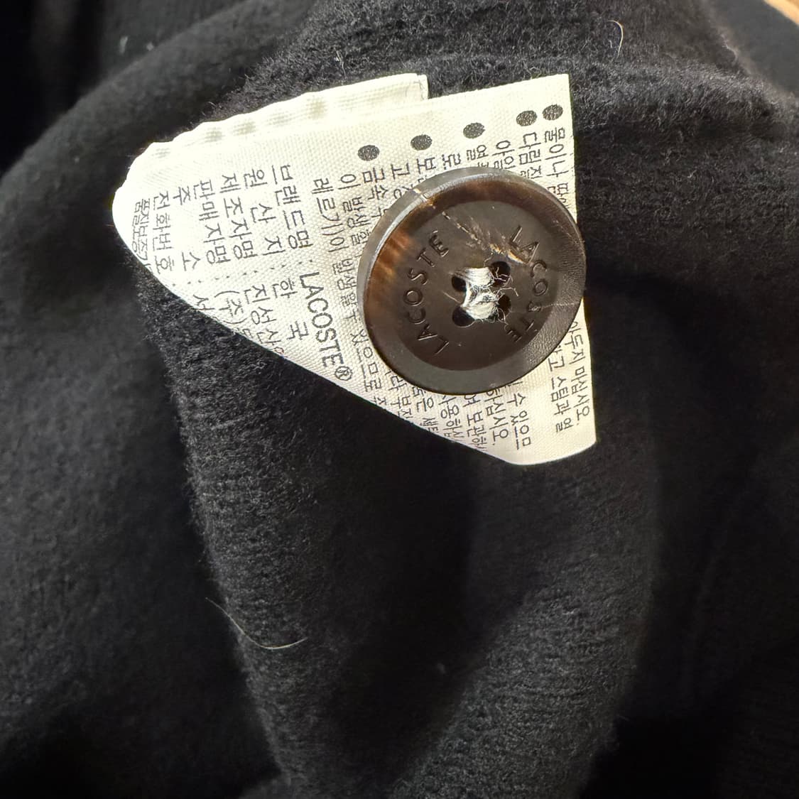 라코스테 신형 자수 로고 블랙 가디건 상품이미지5