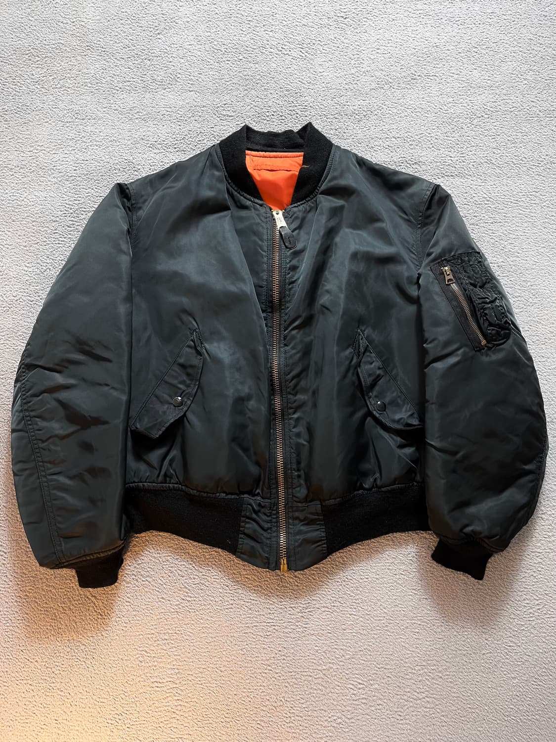 90s USA 알파 MA-1 플라이트 자켓 항공점퍼 상품이미지2