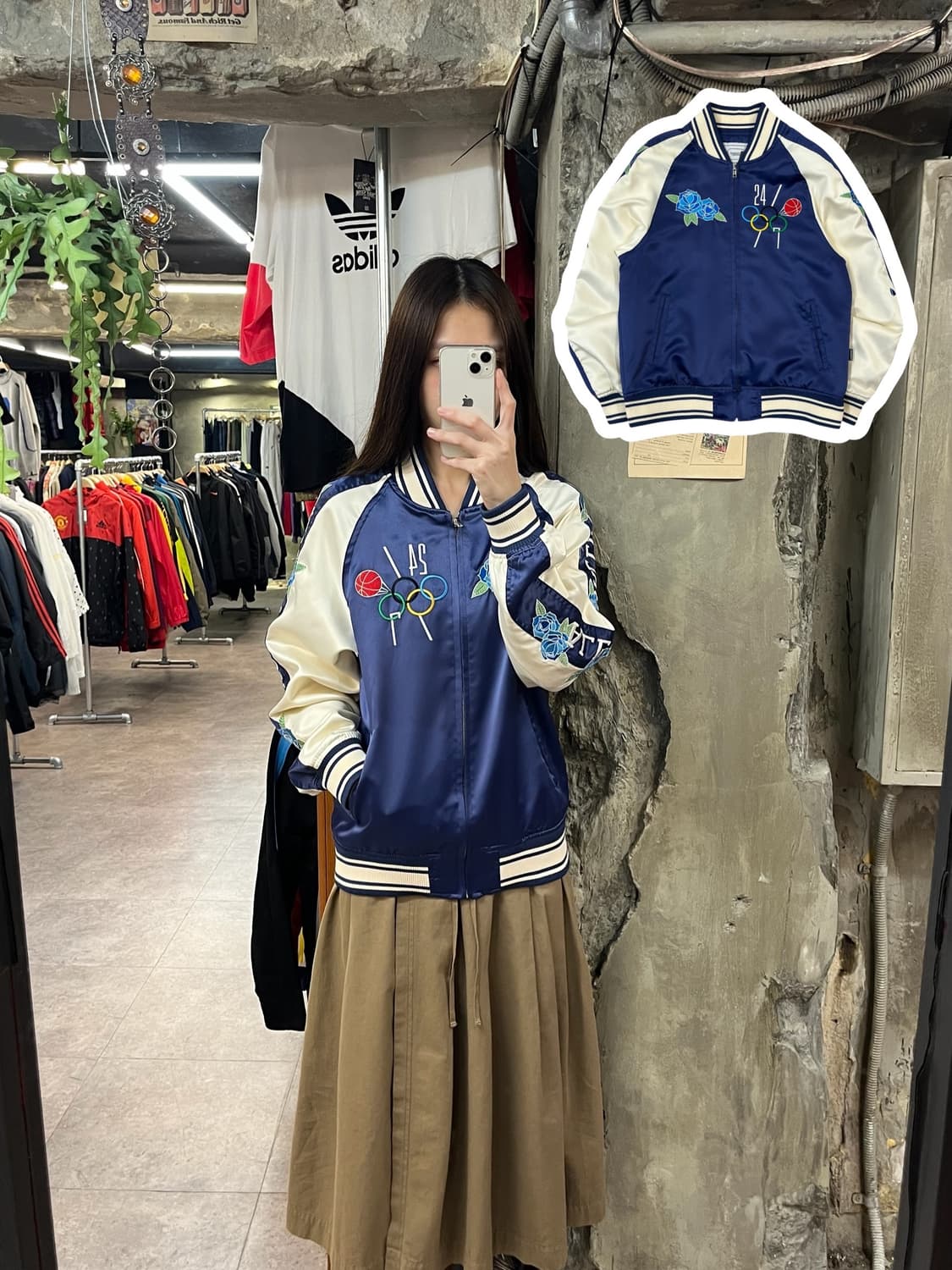 로맨틱크라운 스카잔 네이비 M #csz1702 상품이미지1