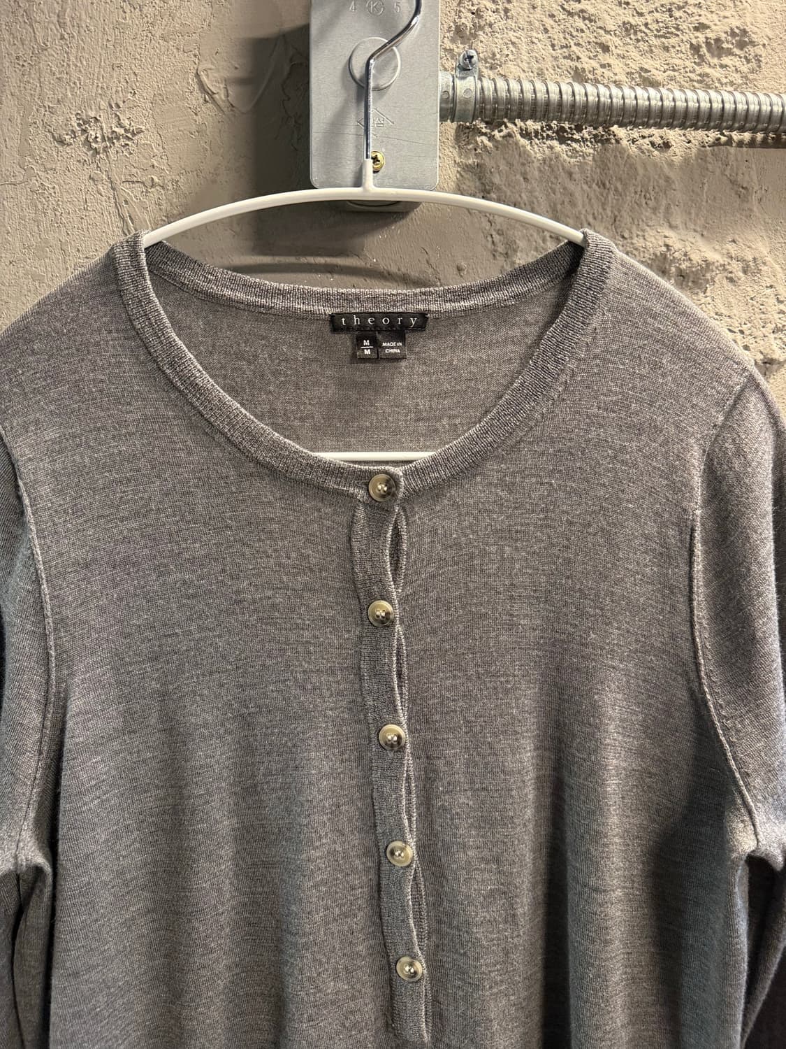 띠어리 theory 헨리넥 울 니트 그레이 M 상품이미지4