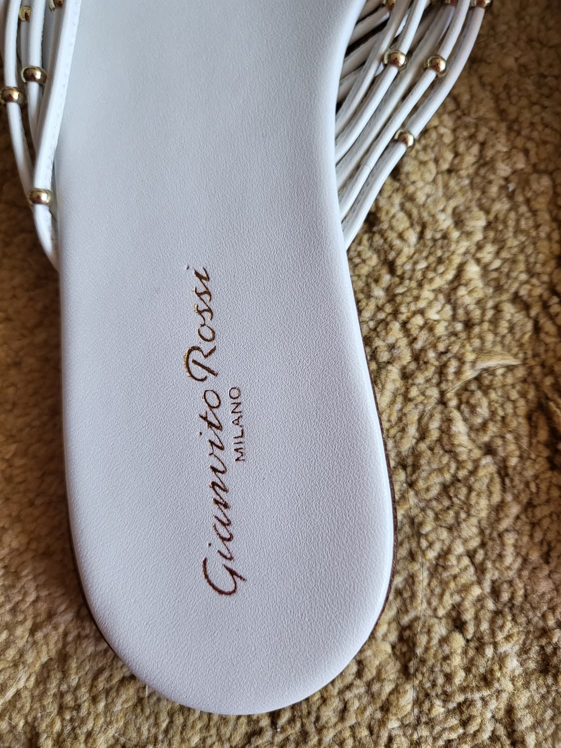 Gianvito Rossi 화이트 플랫 샌들 38 상품이미지3