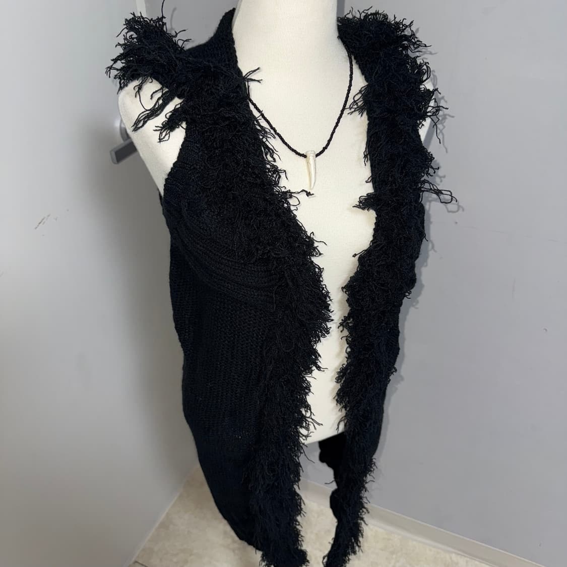 니트 후드 조끼 히피 오리엔탈  상품이미지1