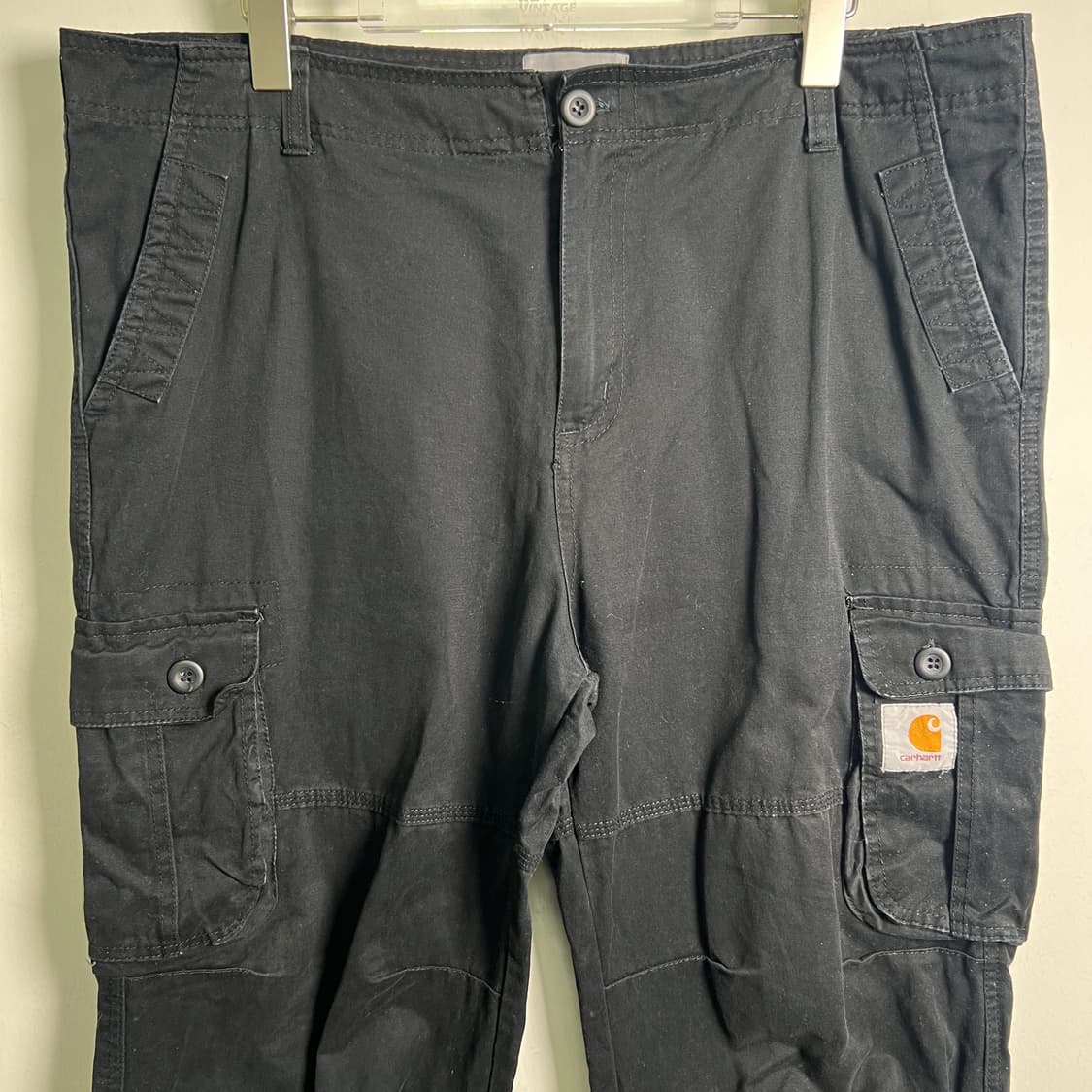 칼하트 wip 블랙 레귤러 카고 팬츠 상품이미지4