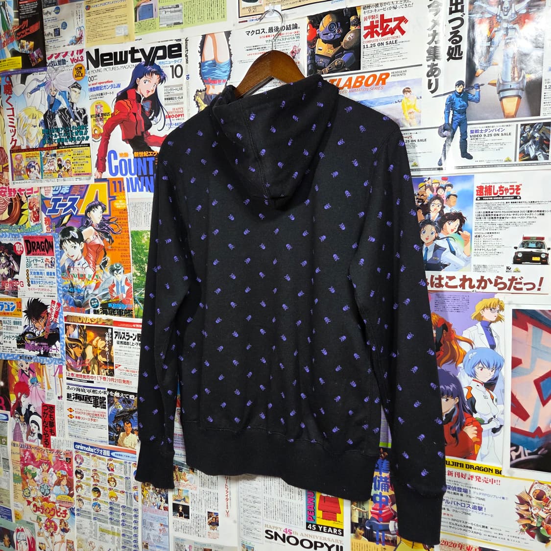 JPN 퍼플 스컬 해골 패턴 후드집업 상품이미지5