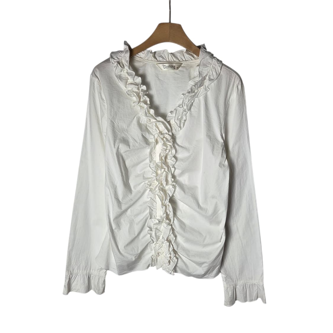 [JPN] 빈티지 코튼 프릴 블라우스 상품이미지1