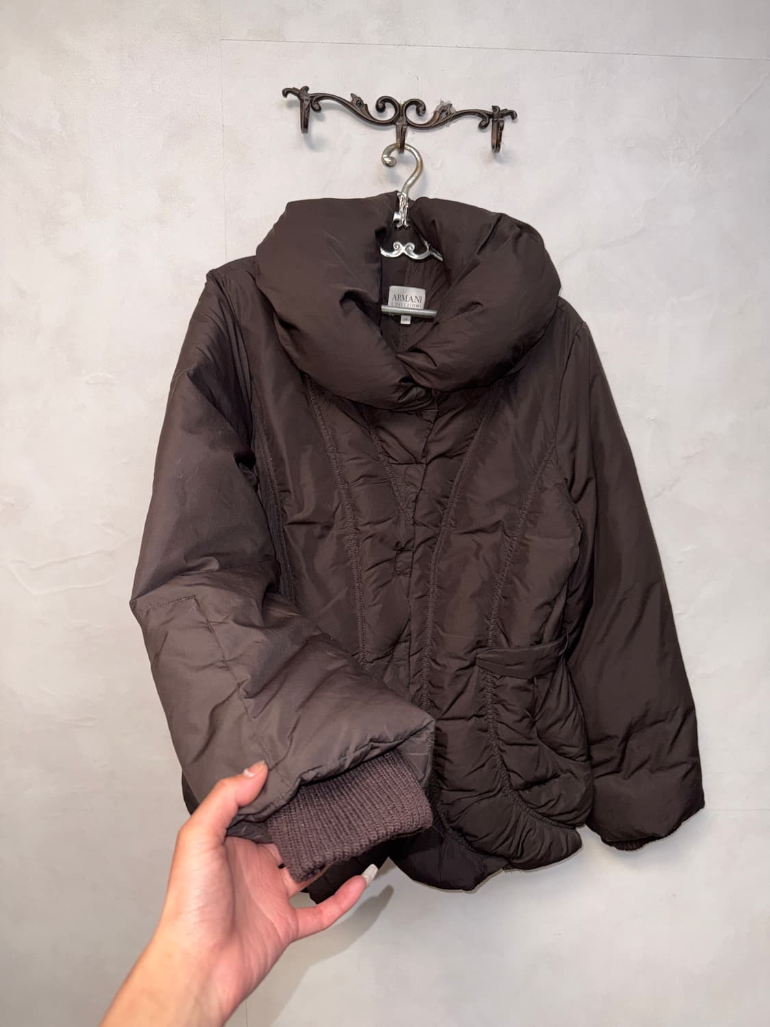 Armani Collezioni brown goosedown puffer 상품이미지2