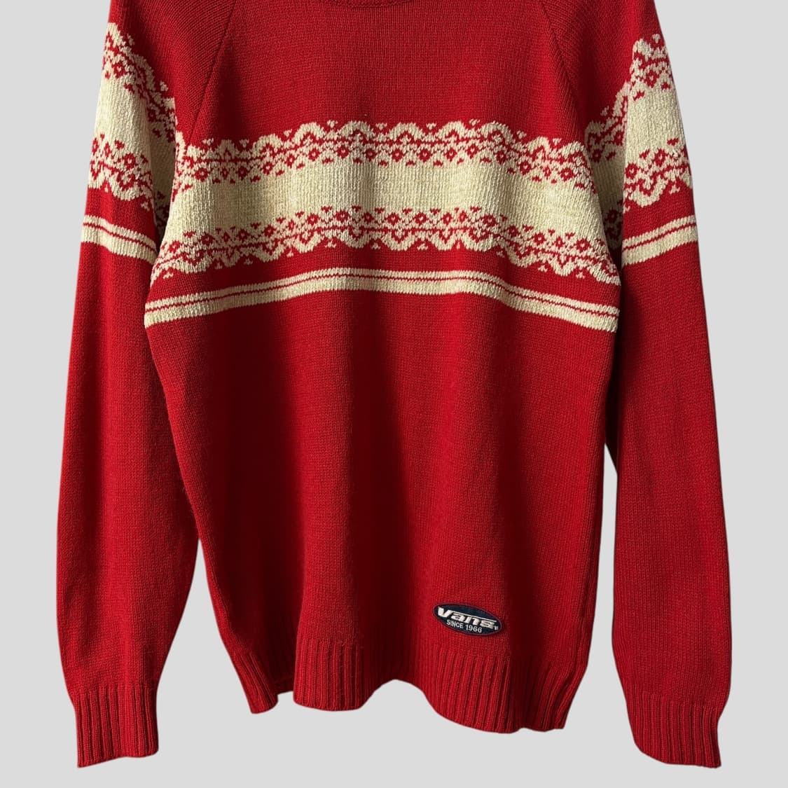 (M)90s Vans 반스 아크릴 니트 스웨터 USA 상품이미지4