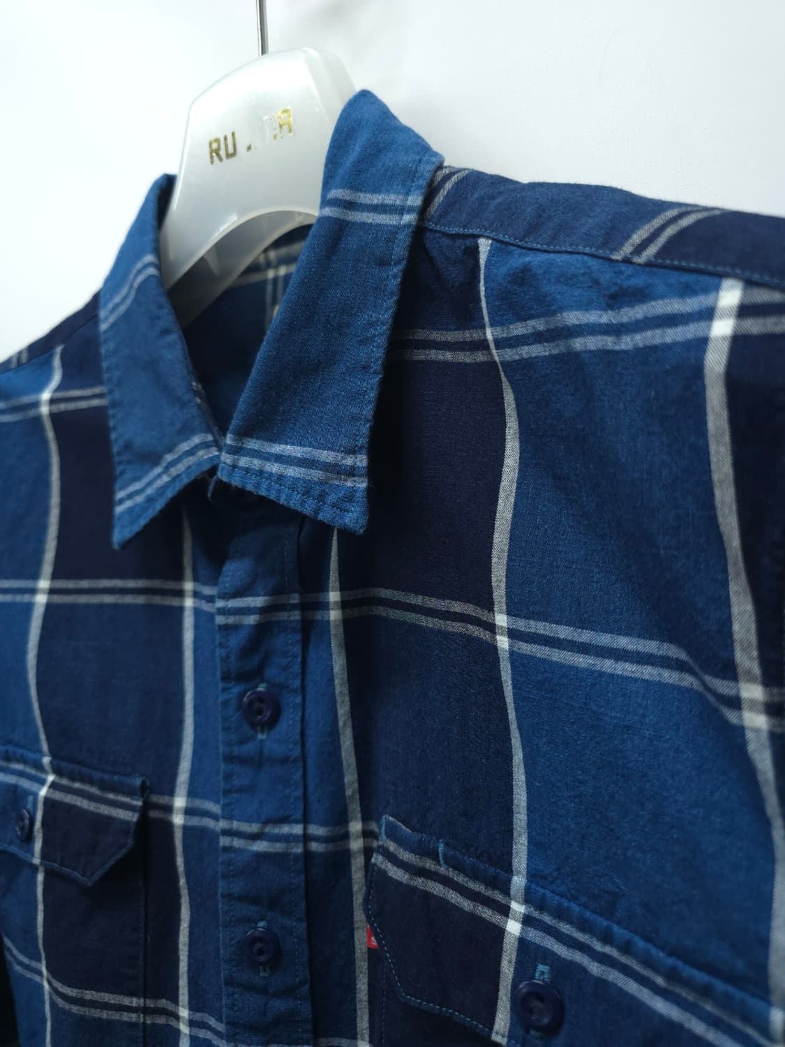 리바이스 남성 블루 체크 워크 셔츠 (95) 상품이미지10