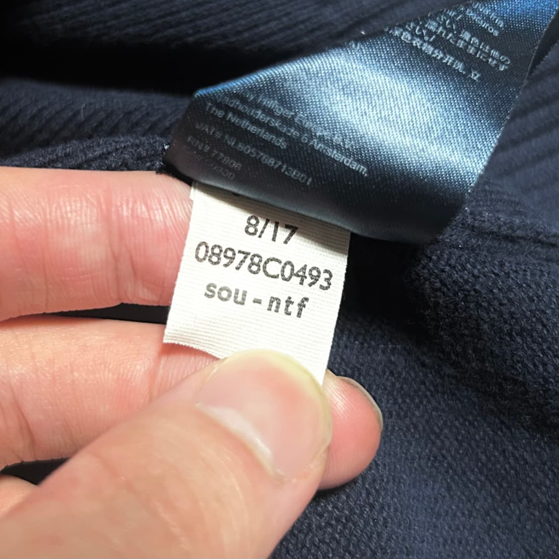 [M] Tommy 타미힐피거 네이비 반집업 코튼 니트 상품이미지5