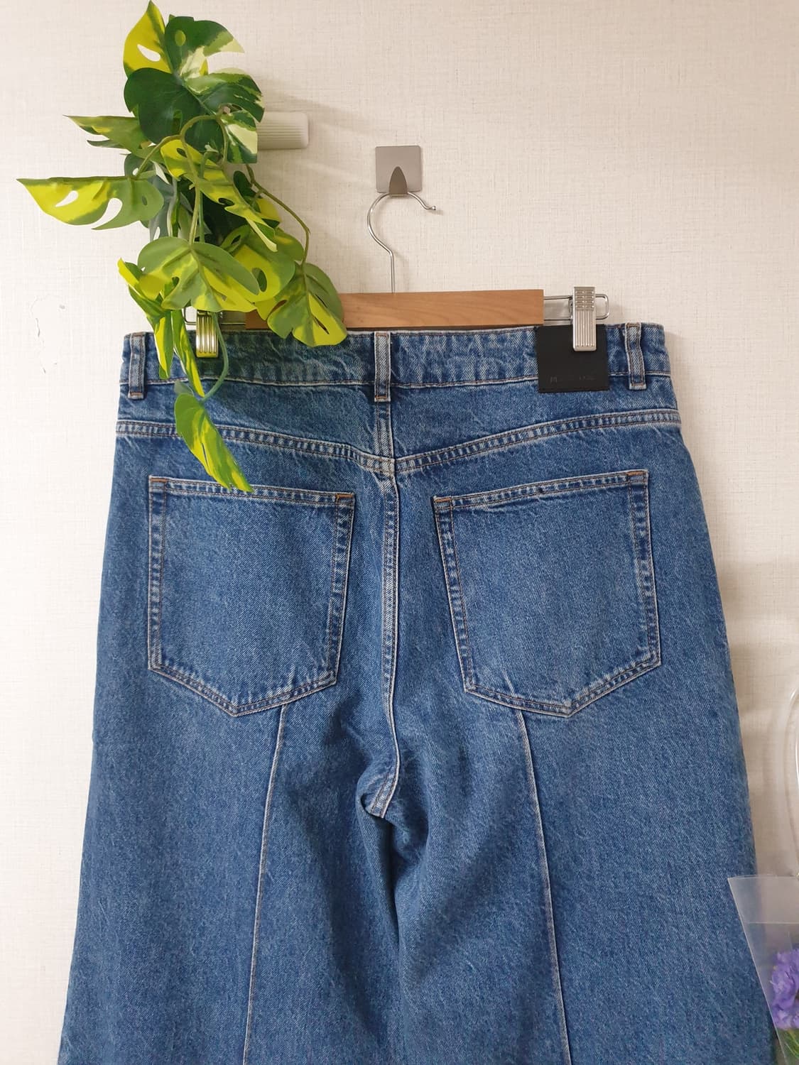 마시모두띠 하이라이즈 남성 와이드데님팬츠 31인치 청 상품이미지5
