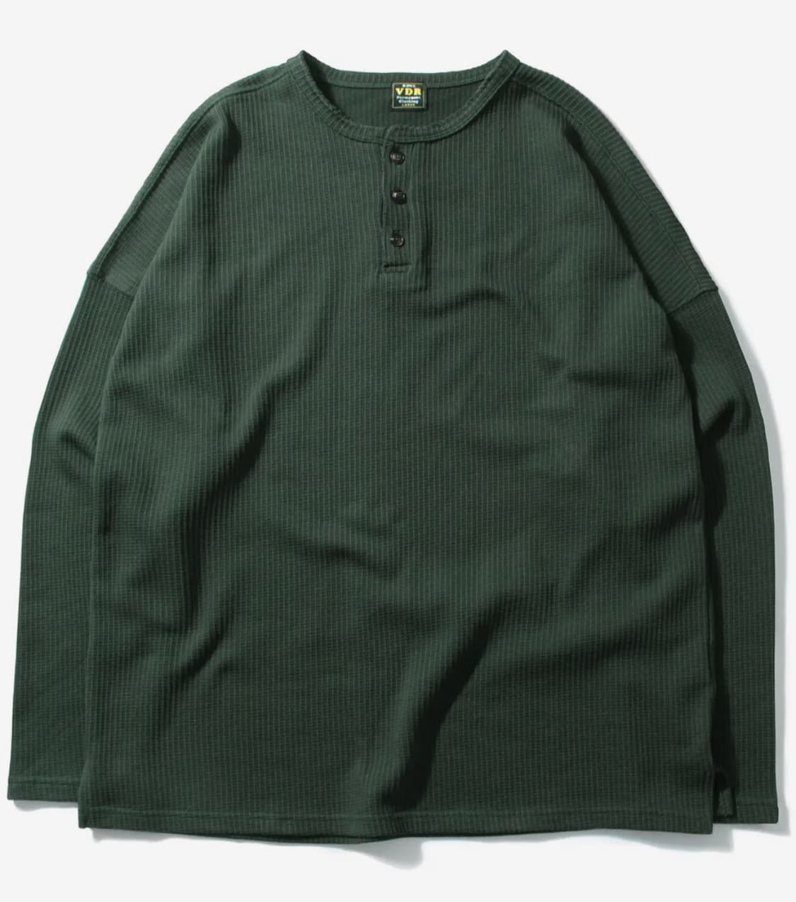 VDR(비디알) 와플 헨리넥 긴팔 티셔츠 L 카키(Forest) 상품이미지1