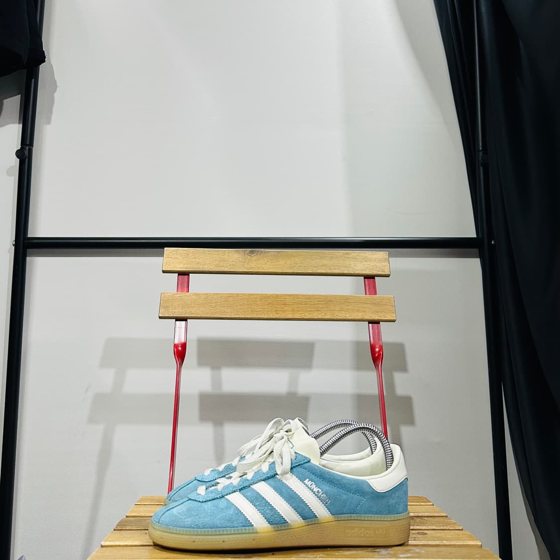 245) 아디다스 운동화 여성 여자 신발 뮌헨 스카이블루 스웨이드 상품이미지3