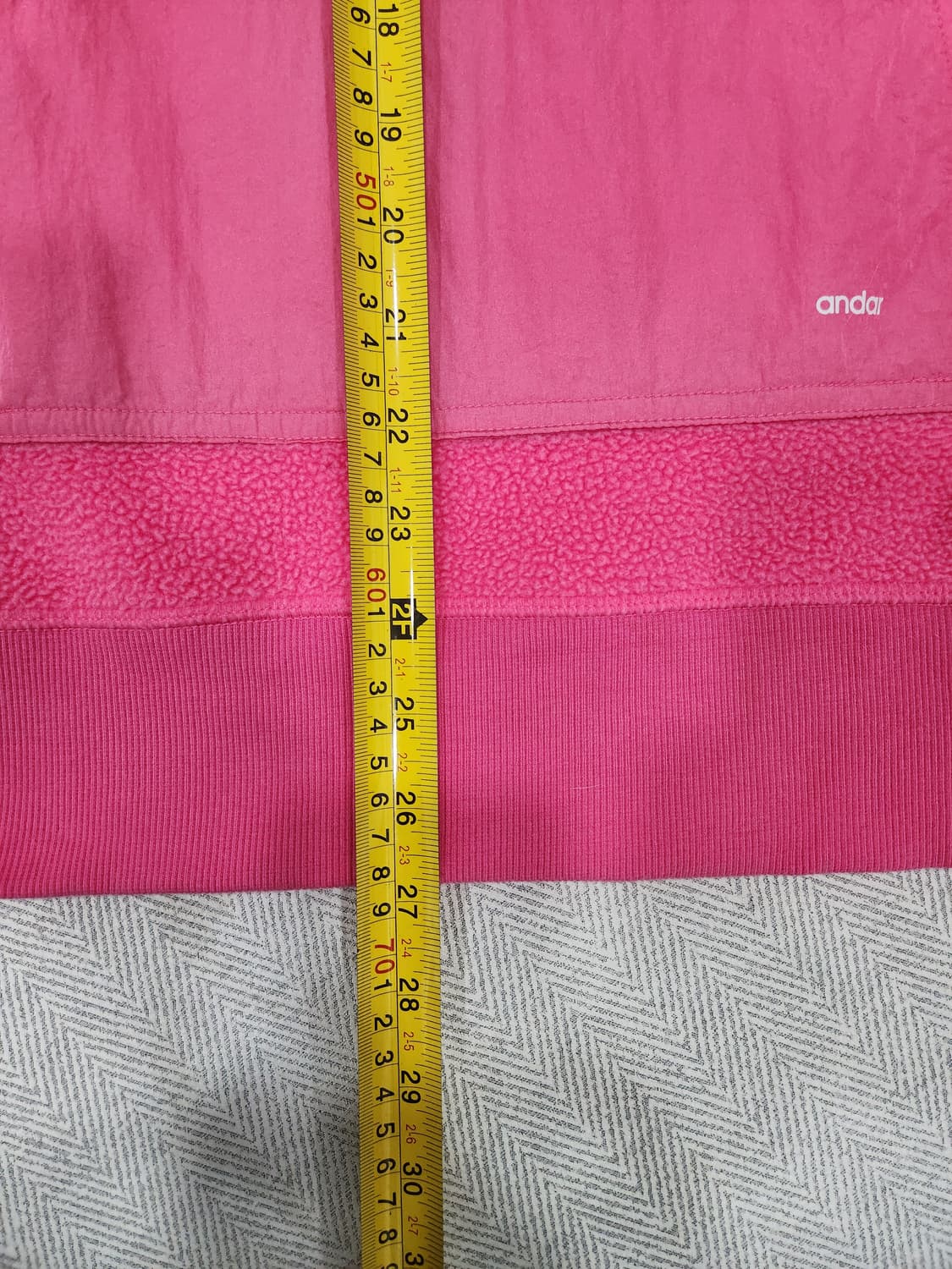 안다르(Andar) 핑크 플리스 후드티 2사이즈 상품이미지8