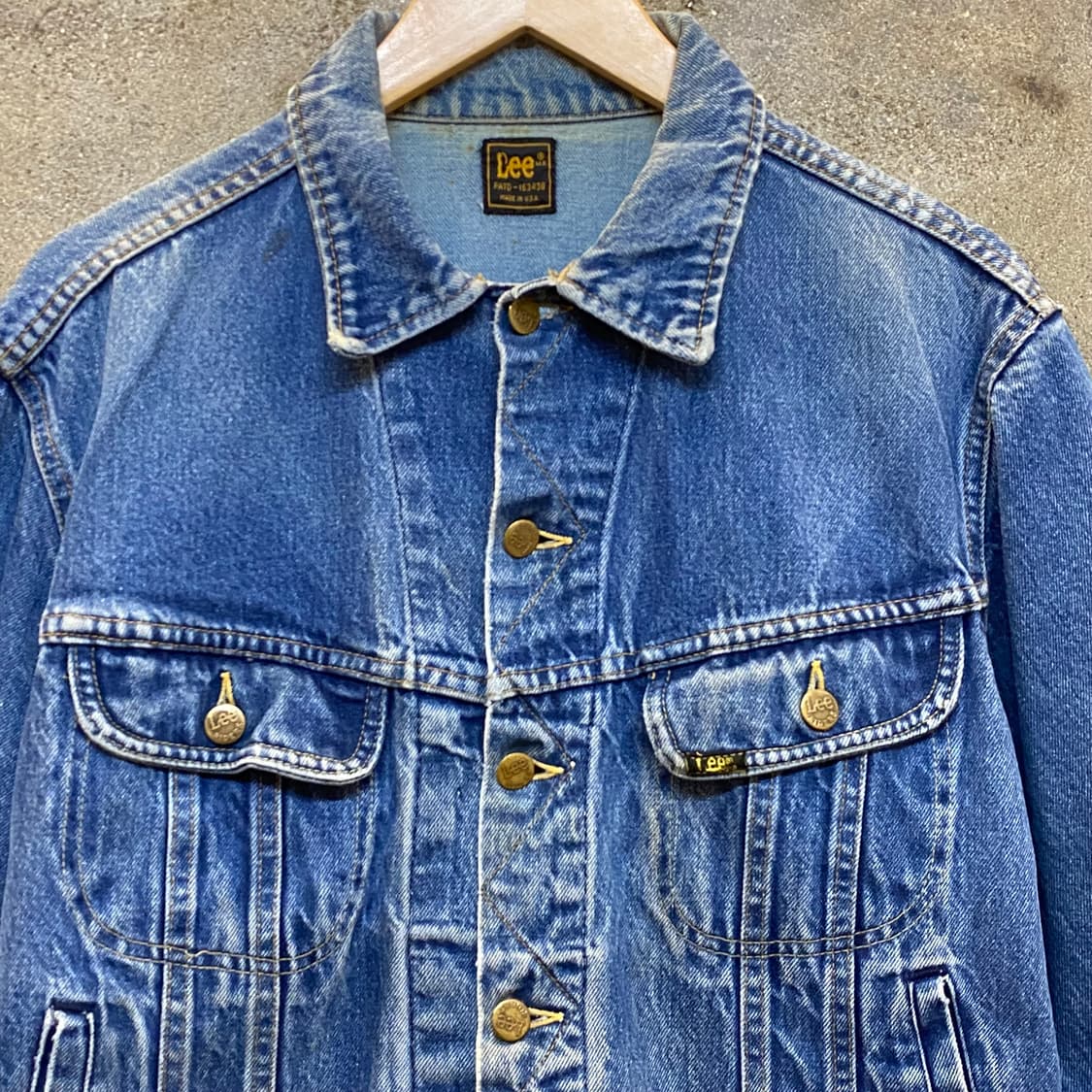 레어 90s Made in USA 빈티지 Lee 리 데님자켓 청자켓 상품이미지4