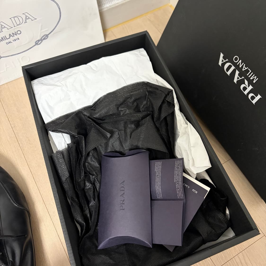 프라다 컬랩스 PRADA Collapse 레더 스니커즈 270 UK8 상품이미지7