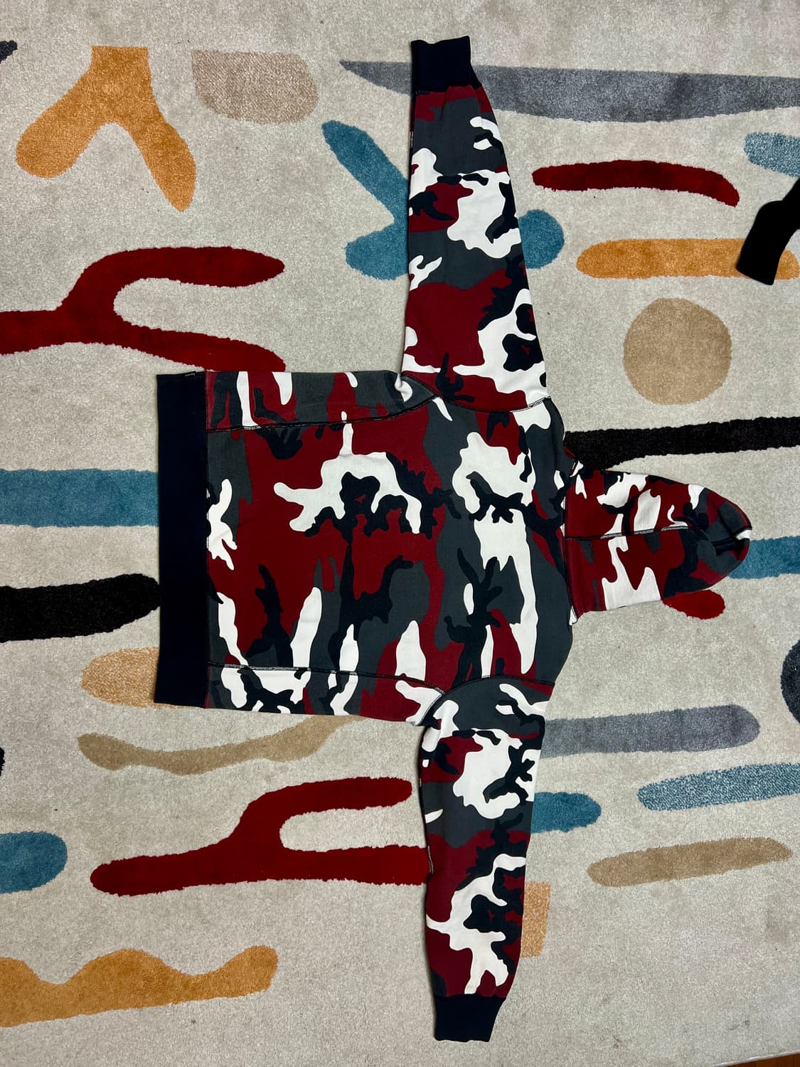 13fw 슈프림 박스로고 레드카모 후드티 L 상품이미지2