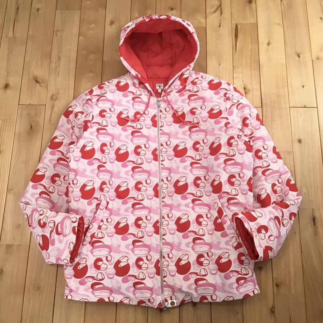 베이프 2005년도 마일로 핑크카모 패딩 상품이미지1