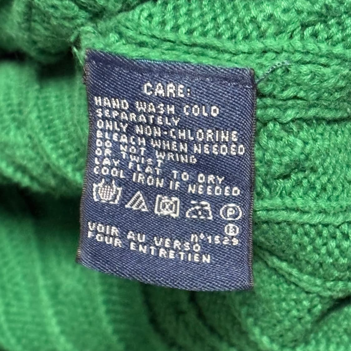 XL 폴로랄프로렌 여성용 그린 브이넥 니트 상품이미지5
