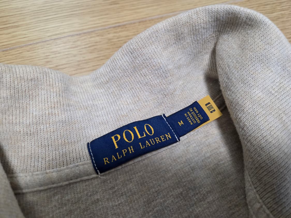 폴로 랄프로렌 코튼 오트밀 하프 집업 스웨터  상품이미지4