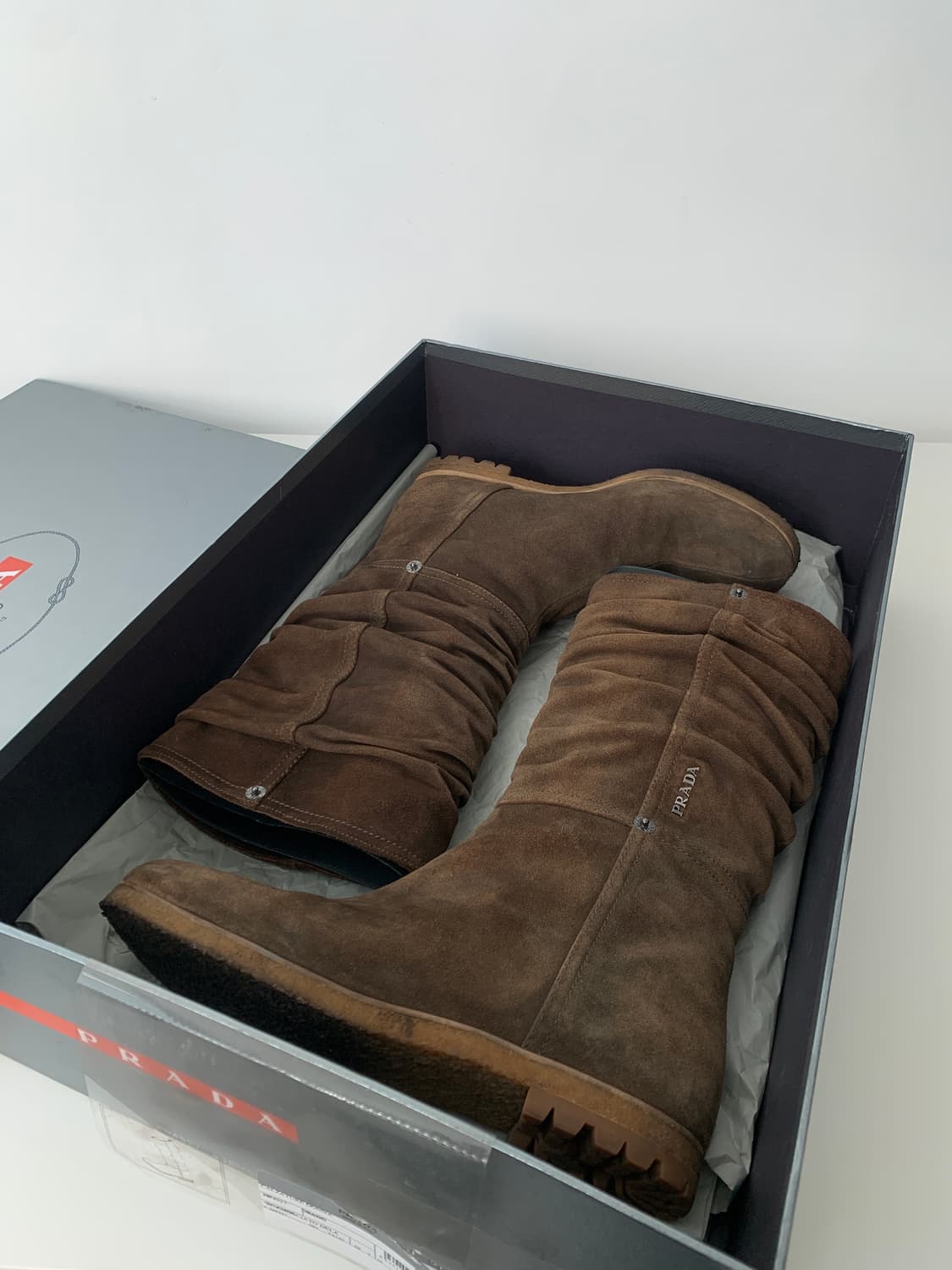 Wrinkled Suede Boots 상품이미지4