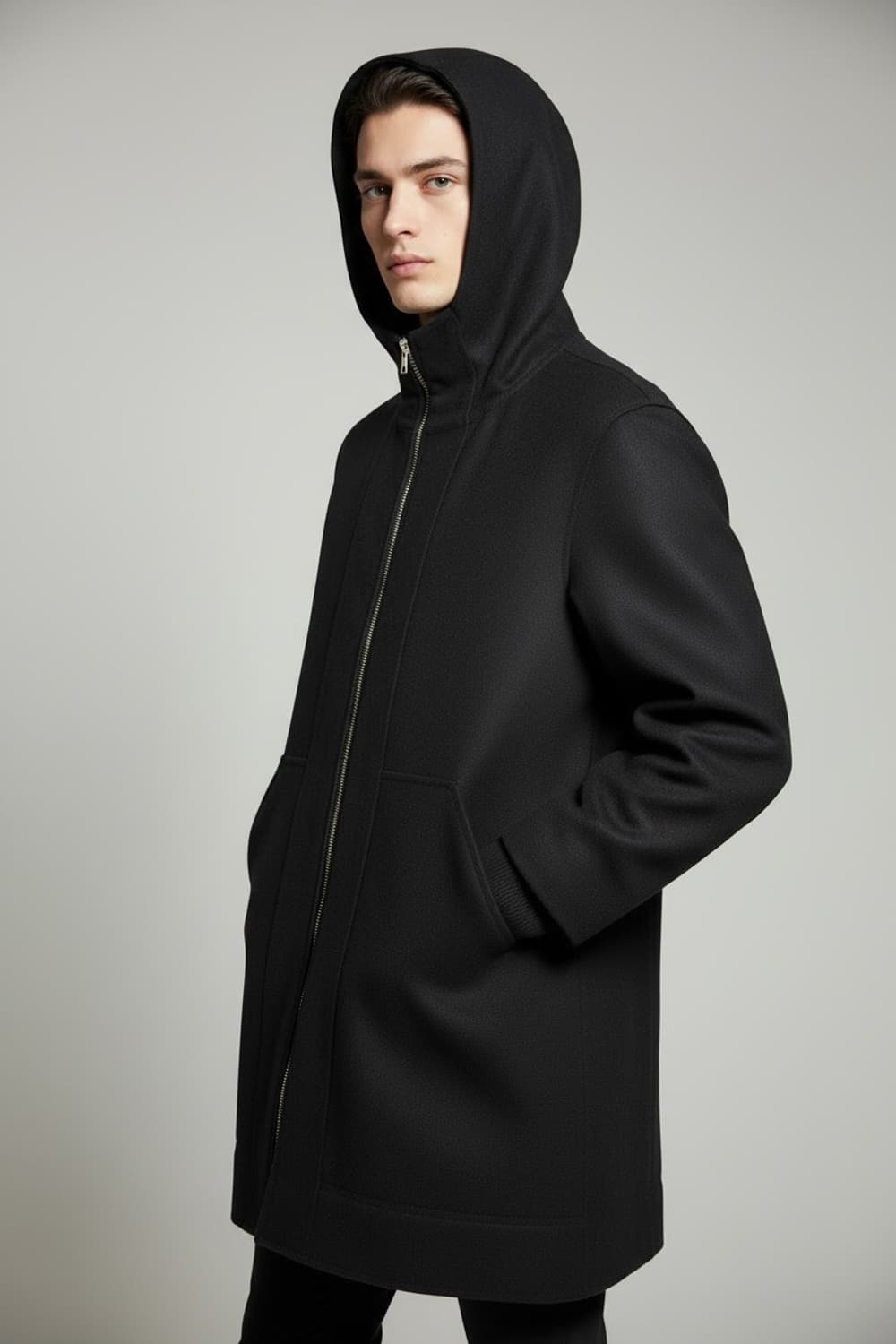 Kris Van Assche 후드 더블 코트 상품이미지1