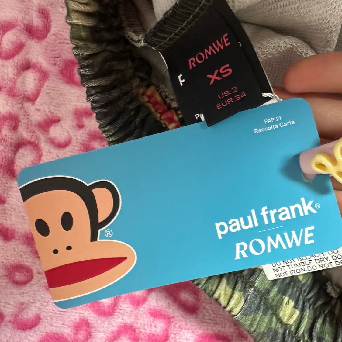 쉬인 폴프랭크 카모 후드집업 트레이닝 팬츠 세트 상품이미지4