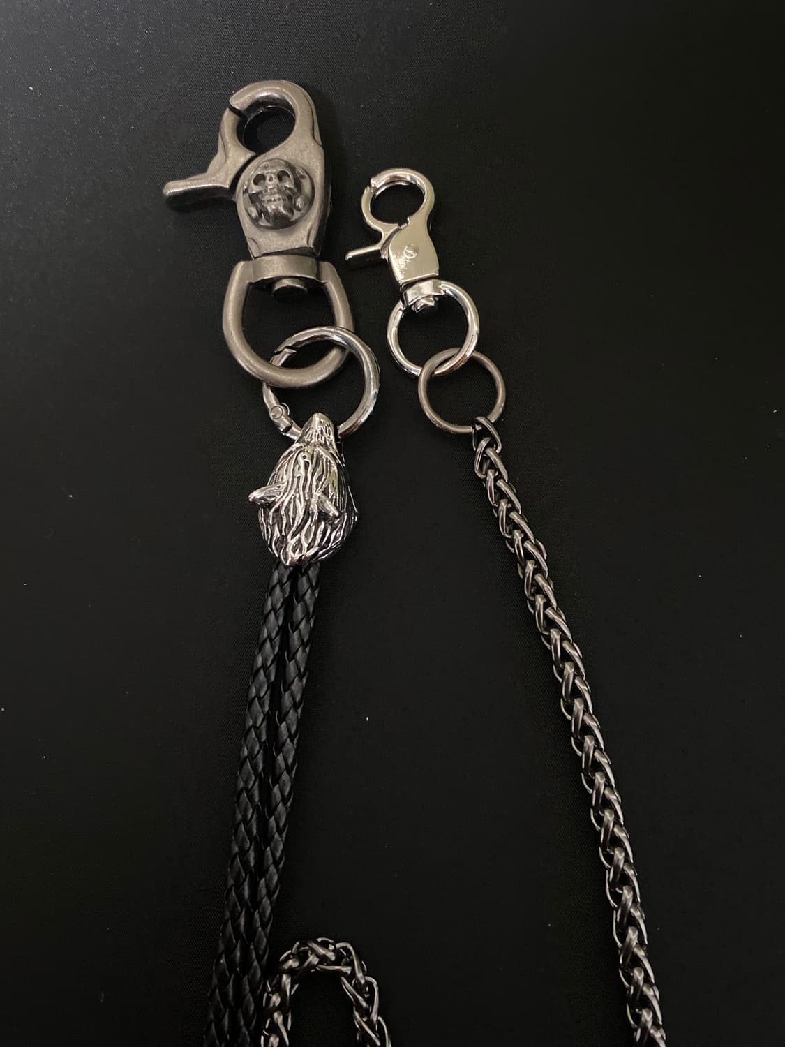 롱&숏 스컬 바지 체인 상품이미지4