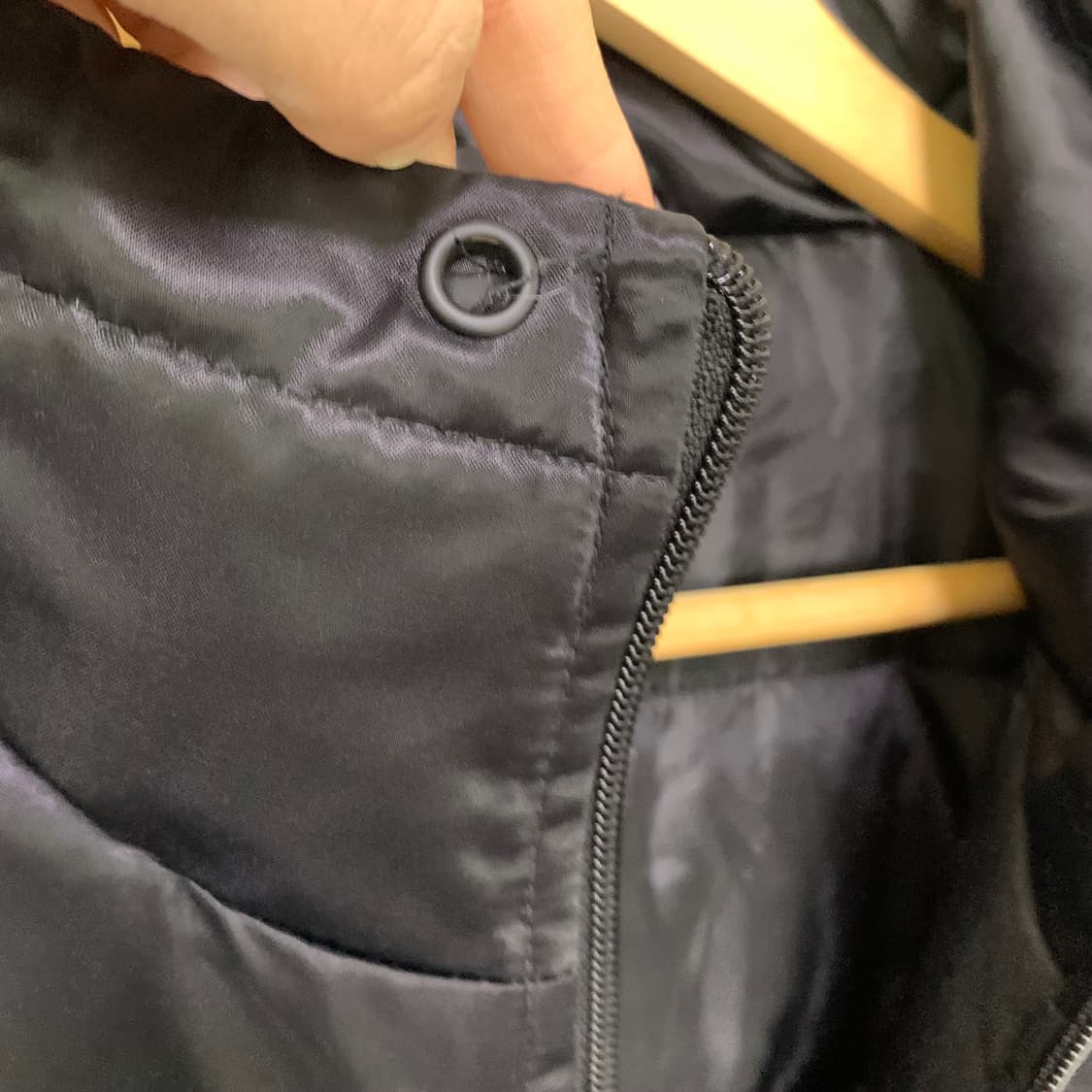카파 크롭 봄버 아노락 패디드 반집업 오버핏 점퍼 블랙 M 상품이미지6