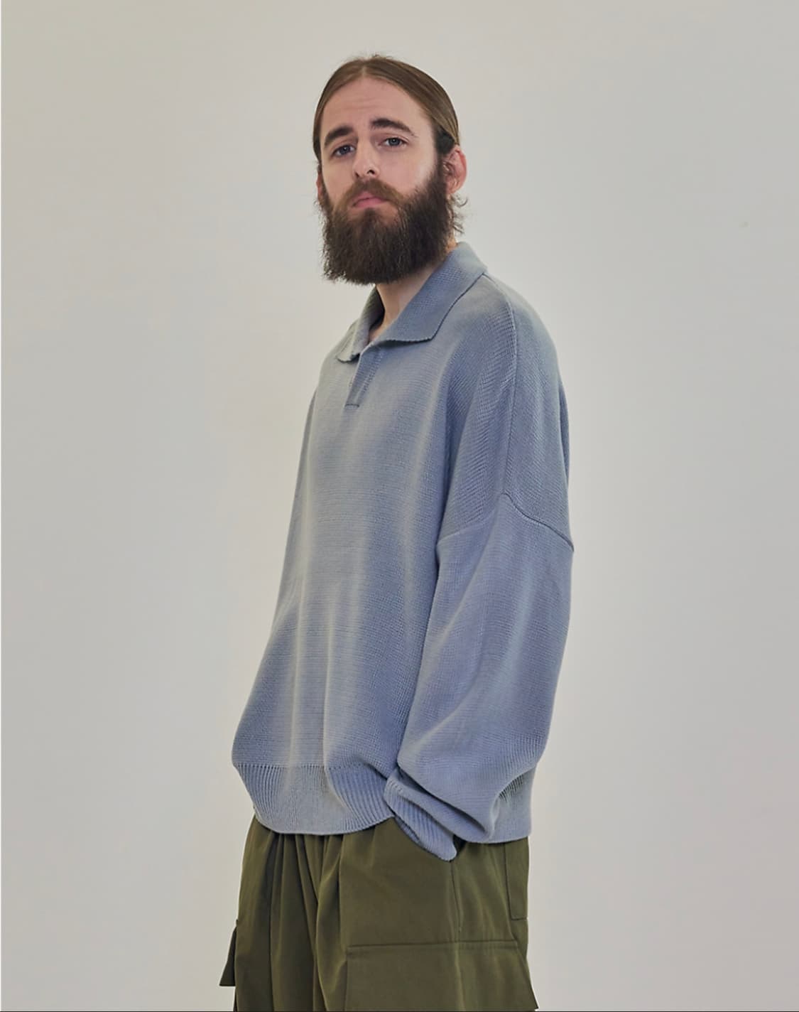 [새제품] 카고브로스 오버핏 니트 - 소라 상품이미지2