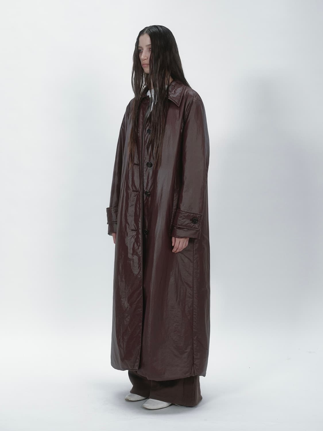 낫띵에브리띵 패딩코트 - 버건디 상품이미지2