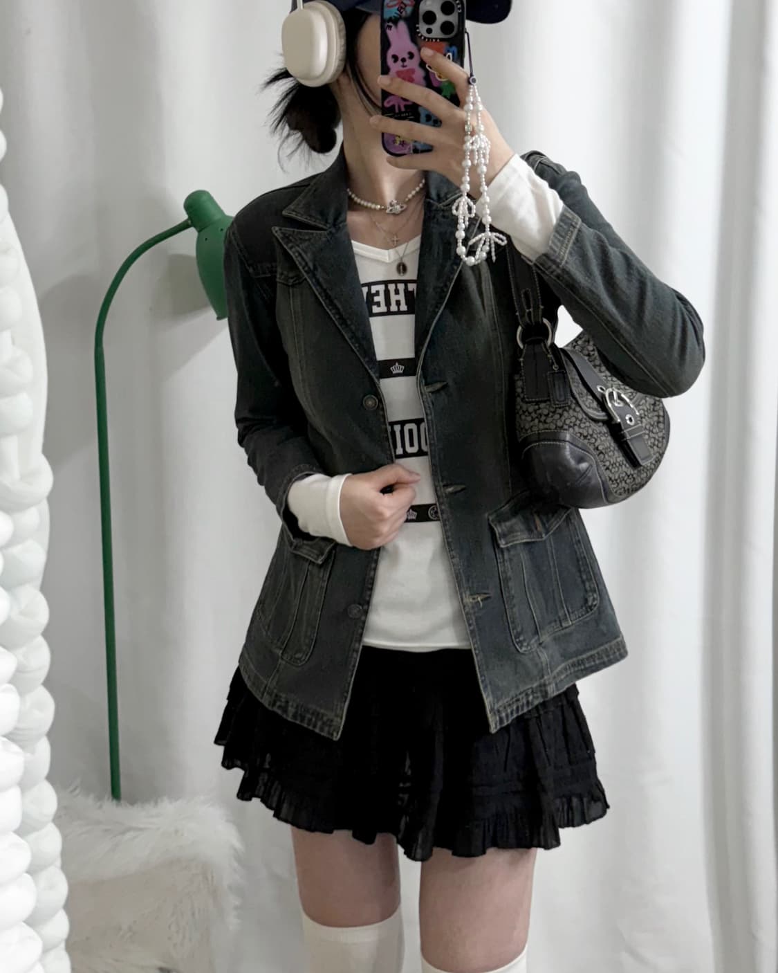 데님 워싱 슬림핏 자켓 상품이미지1