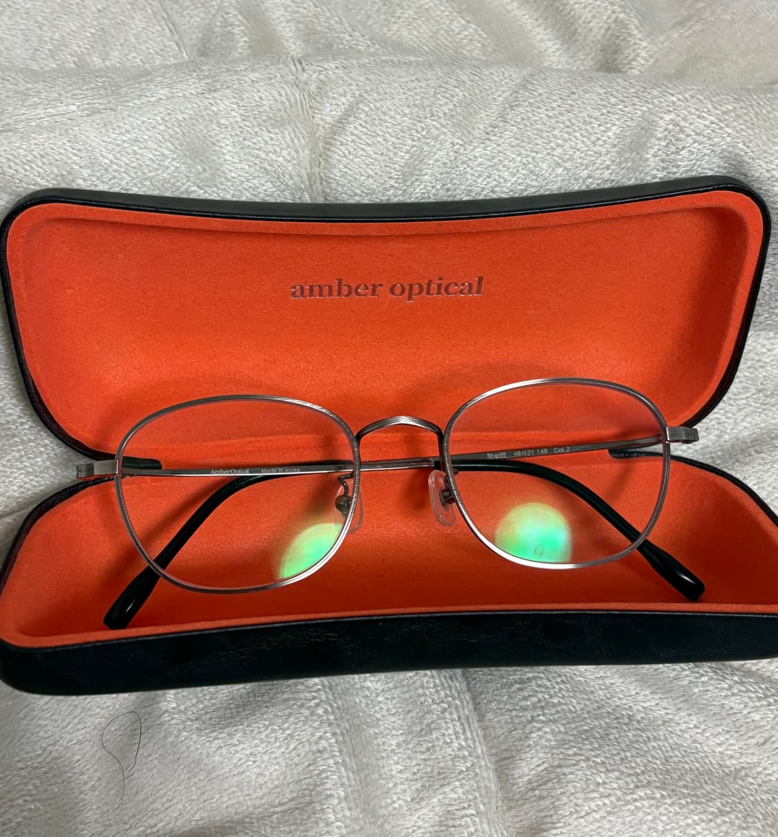 앰버옵티컬 쉐리프 엔틱실버 48사이즈 +비구면 무도수렌즈 장착 상품이미지1