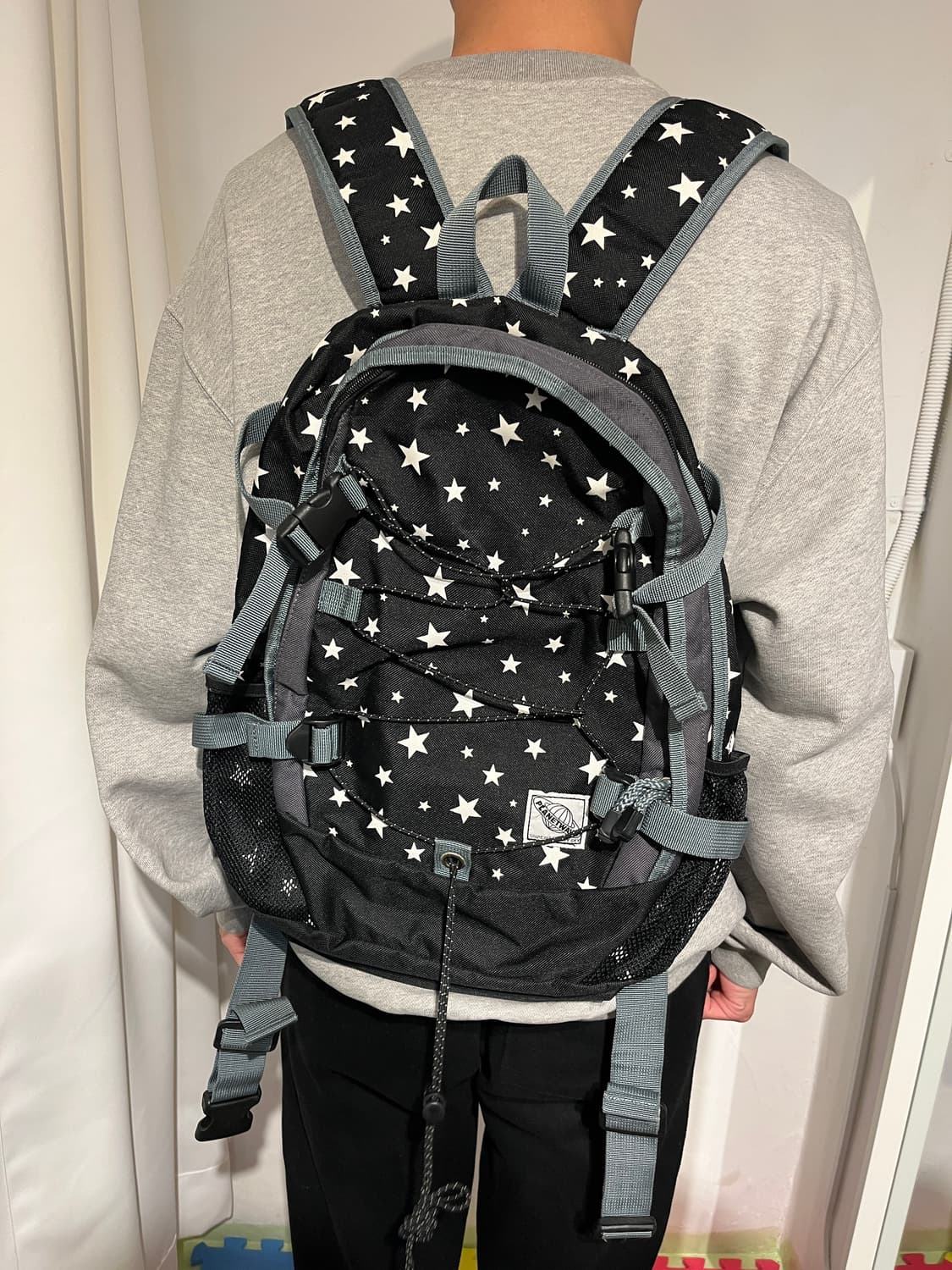 블랙 별무늬 백팩 ⭐️ 상품이미지2