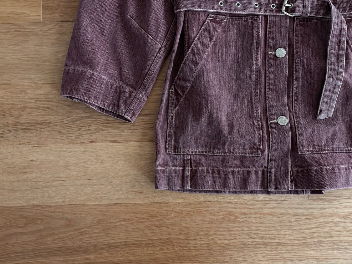 이자벨마랑 에뚜왈 버건디 데님 후드 자켓 36 상품이미지2