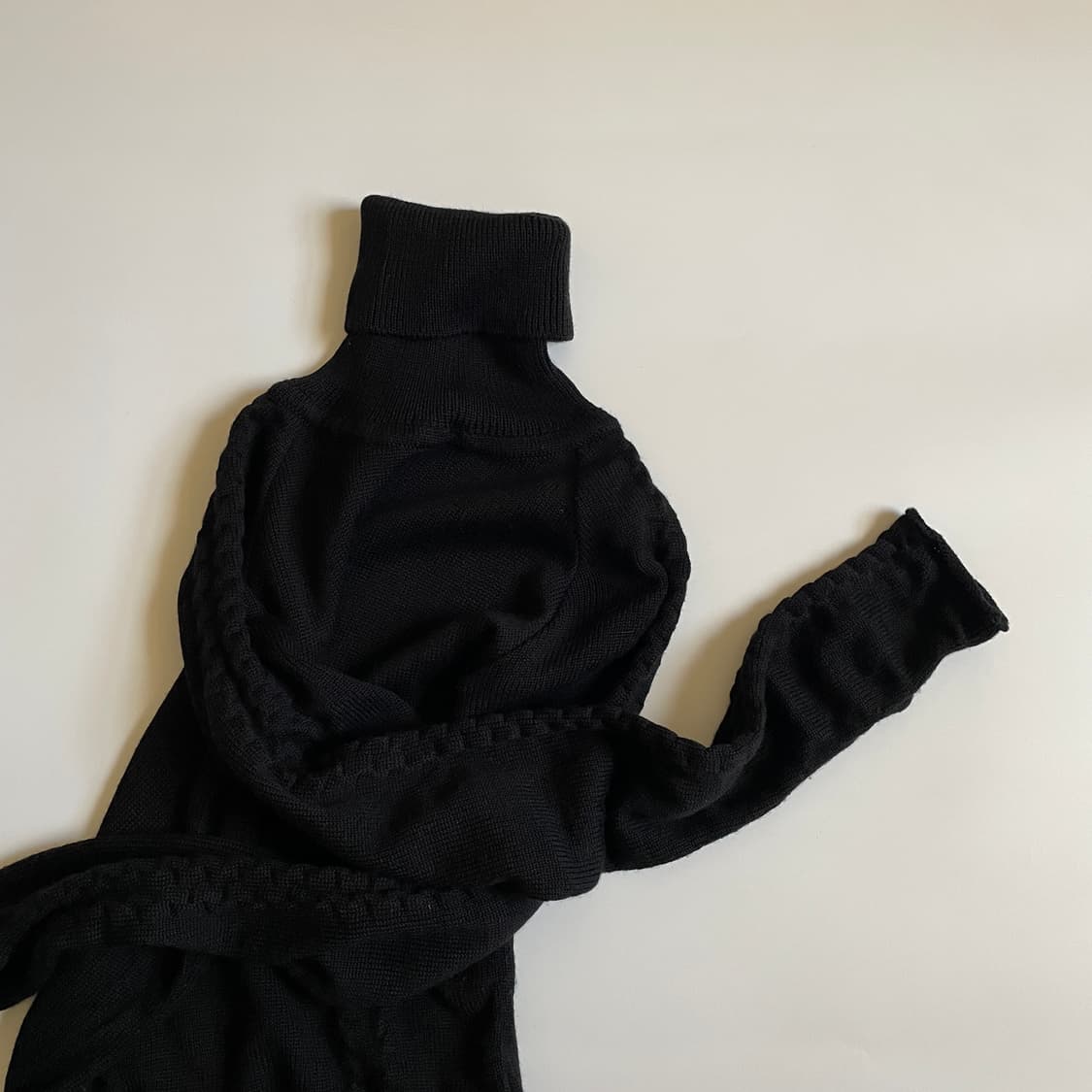 MIUMIU 케이블 터틀넥 블랙 38 상품이미지4