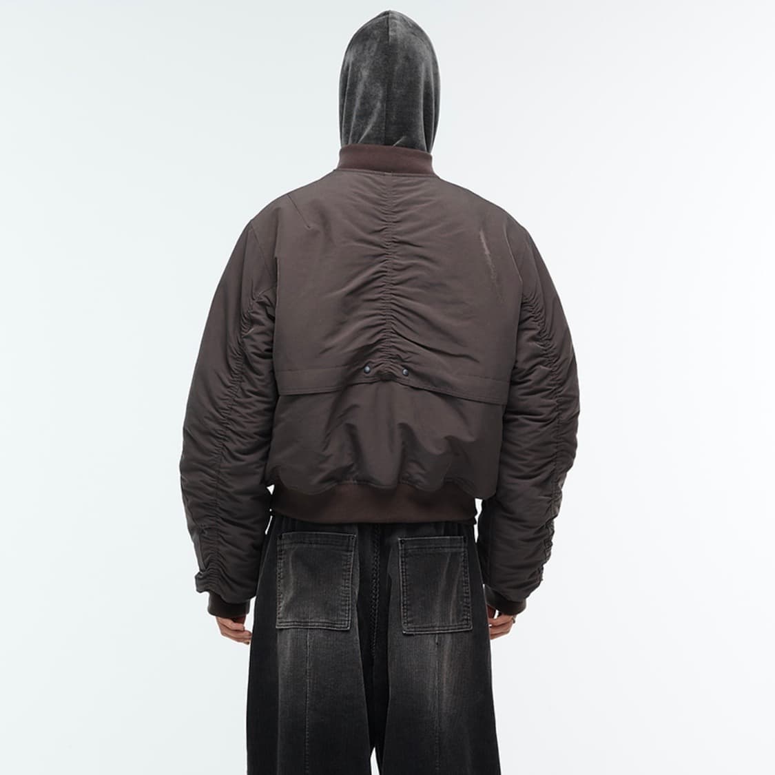 알렌느 봄버 자킷 그레이 2사이즈 상품이미지3