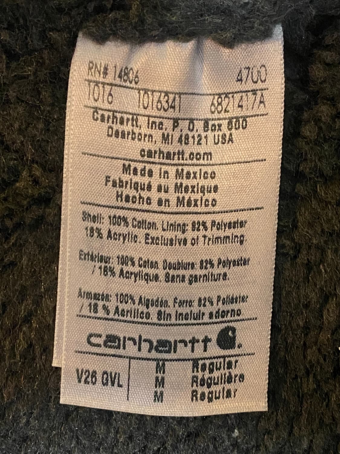 Carhartt 칼하트 V26-GVL 쉐르파 안감 워크 베스트 조끼 상품이미지7