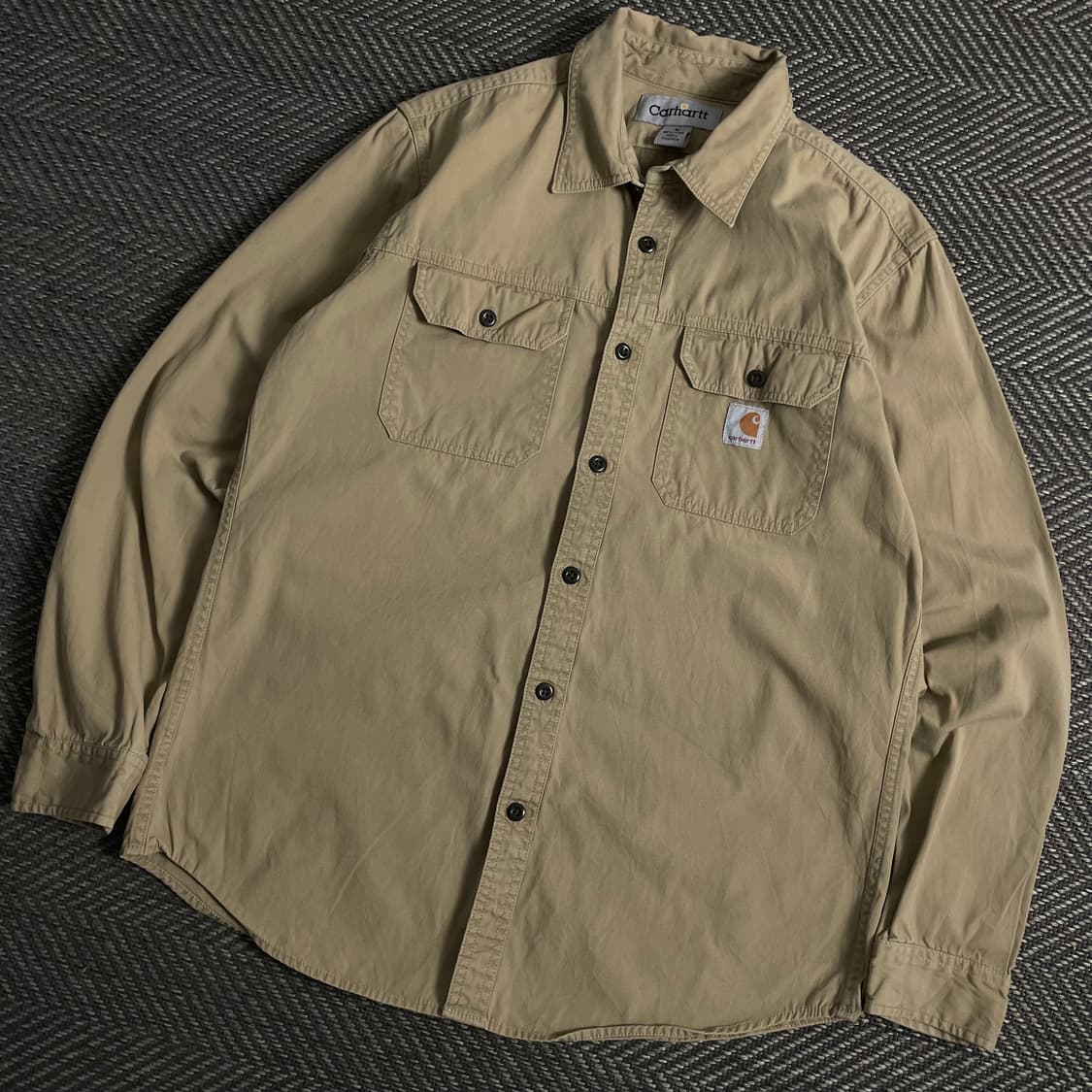 칼하트 포켓 패치 로고 박시핏 워크 셔츠y 3777 상품이미지1