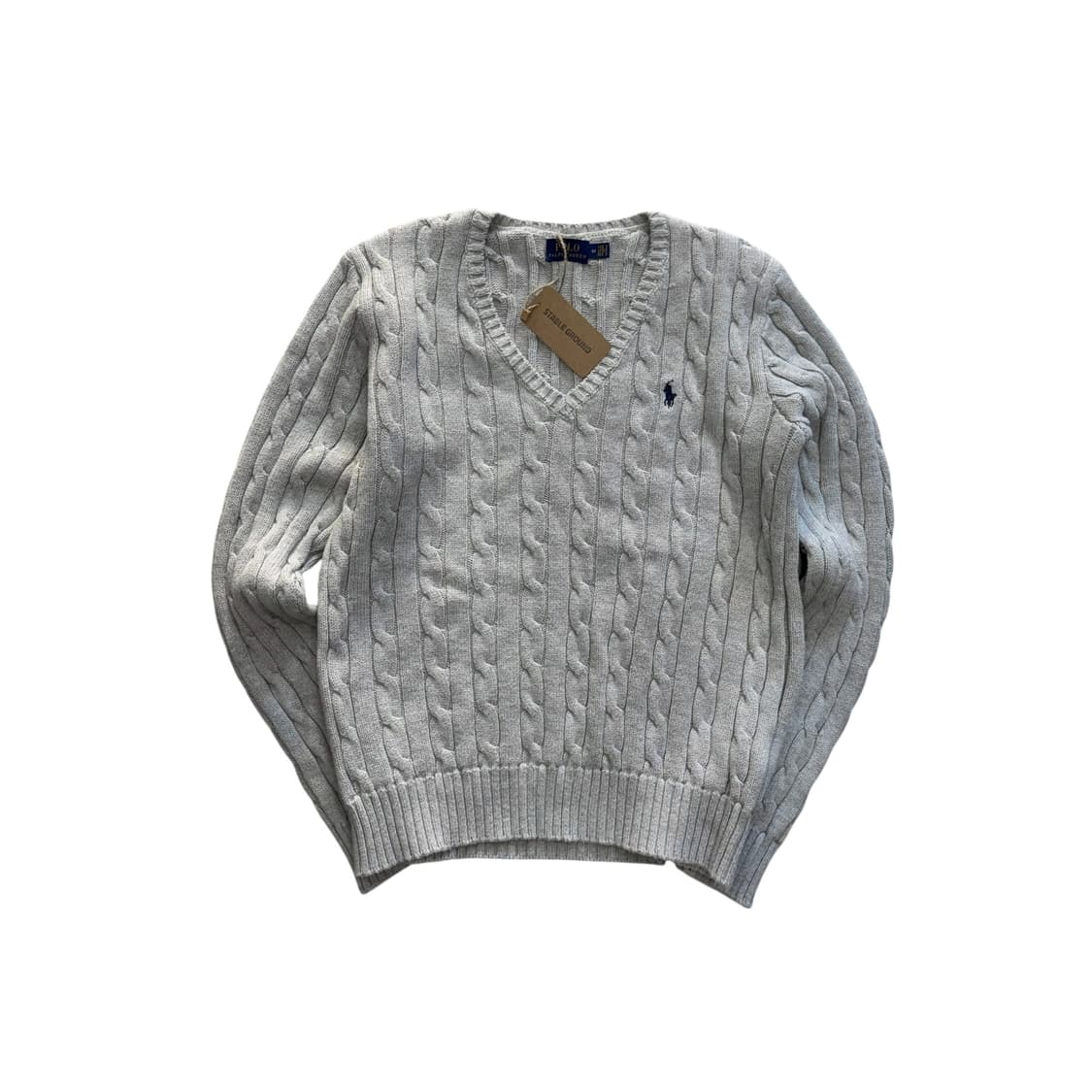[우먼 M] 폴로 랄프로렌 우먼스 케이블 브이넥 니트 스웨터 상품이미지1